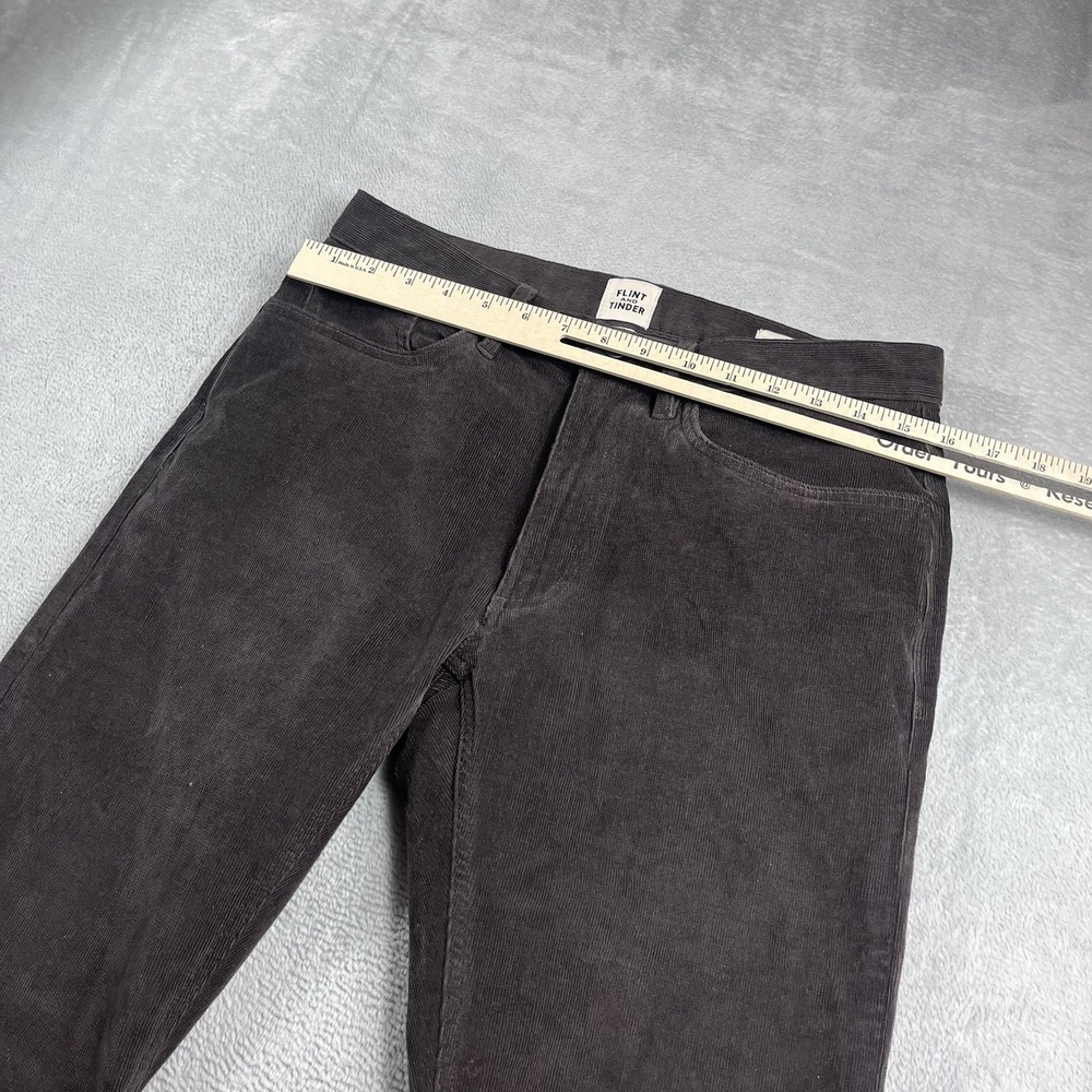 Flint And Tinder Corduroy Pants Slim Fit Dark Brown Stretch Comfort Mens 30x32 - Picture 5 of 12